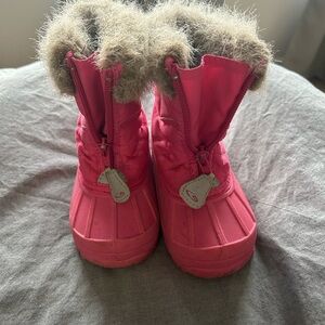 Toddler Baby Girl CG Pink Snow Boots Size 6